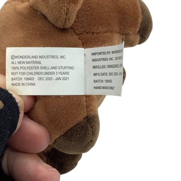 Snug A Babies Pixie Crush Dog Unicorn Brown Dogicorn 5" Plush Stuffed Animal - Picture 6 of 9